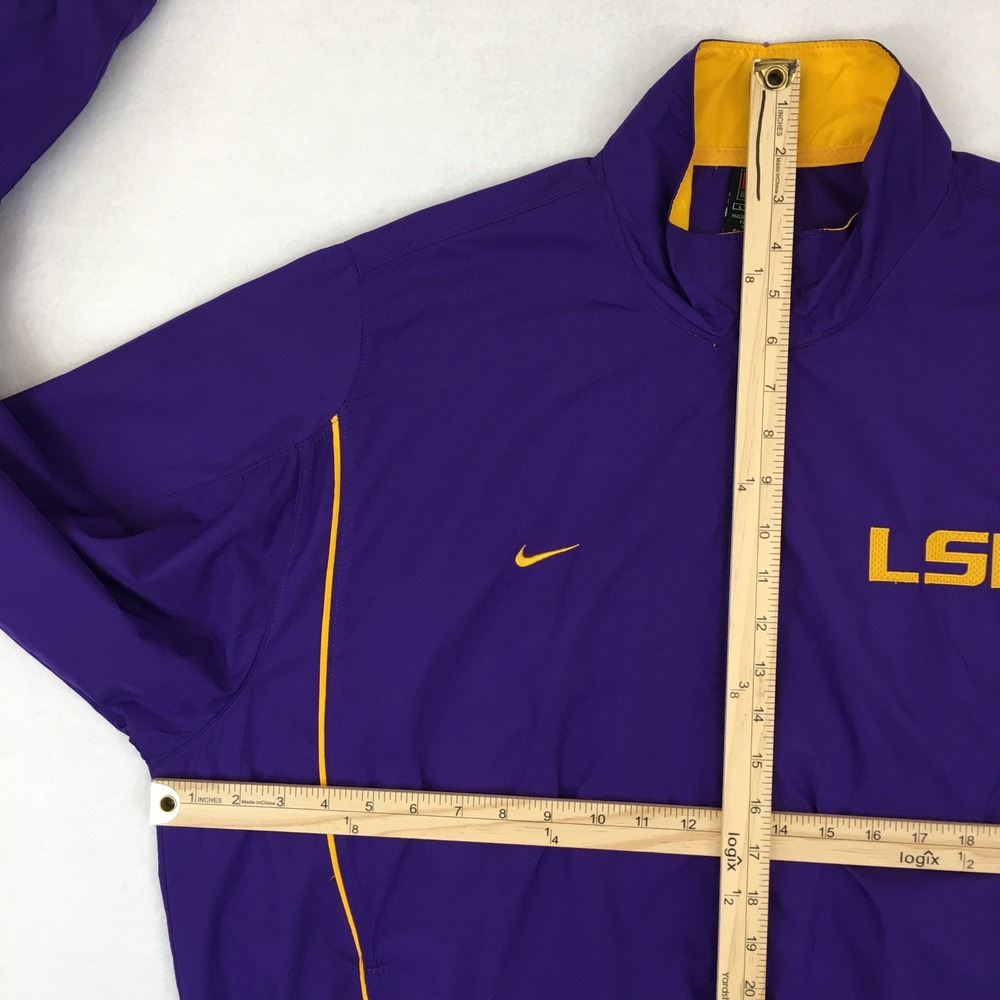 Vintage Nike LSU‎ Tigers Windbreaker Y2K Track Jacket Full Zip NCAA Mens Large - Picture 7 of 8